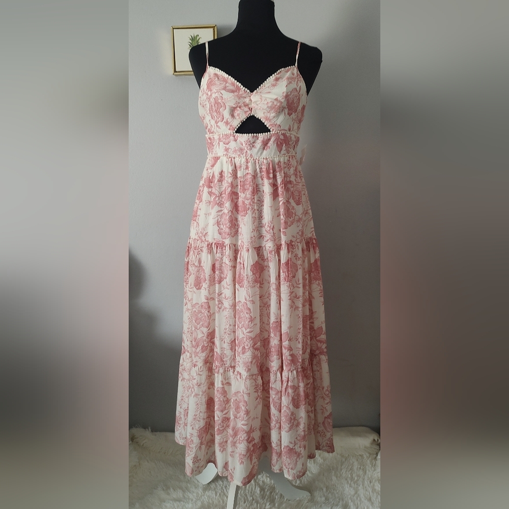 Trixxi Pink Floral Maxi Dress